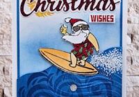 Summery Christmas Surfing santa