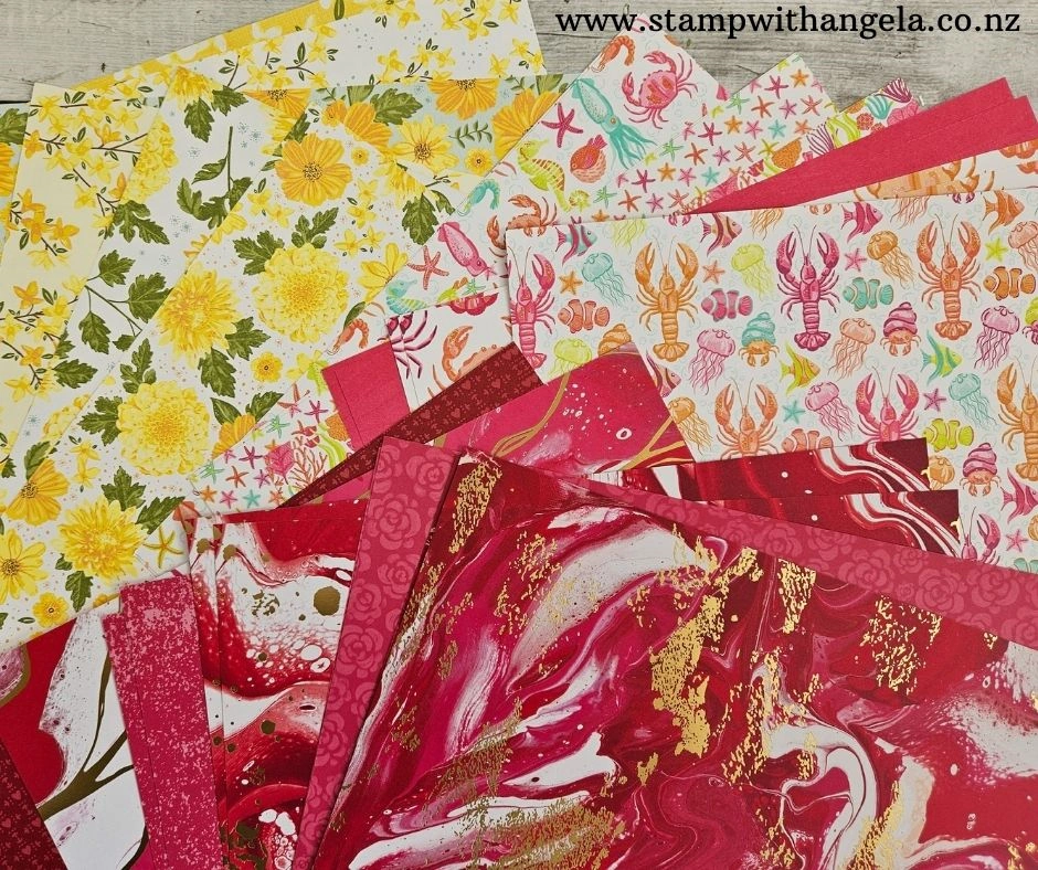 Paper & Ribbon Share, Floral Delight, Friends of the Ocean, Marbled Elegance