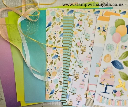 Paper & Ribbon Share ,Pastel Glimmer, Wildflower Birthday